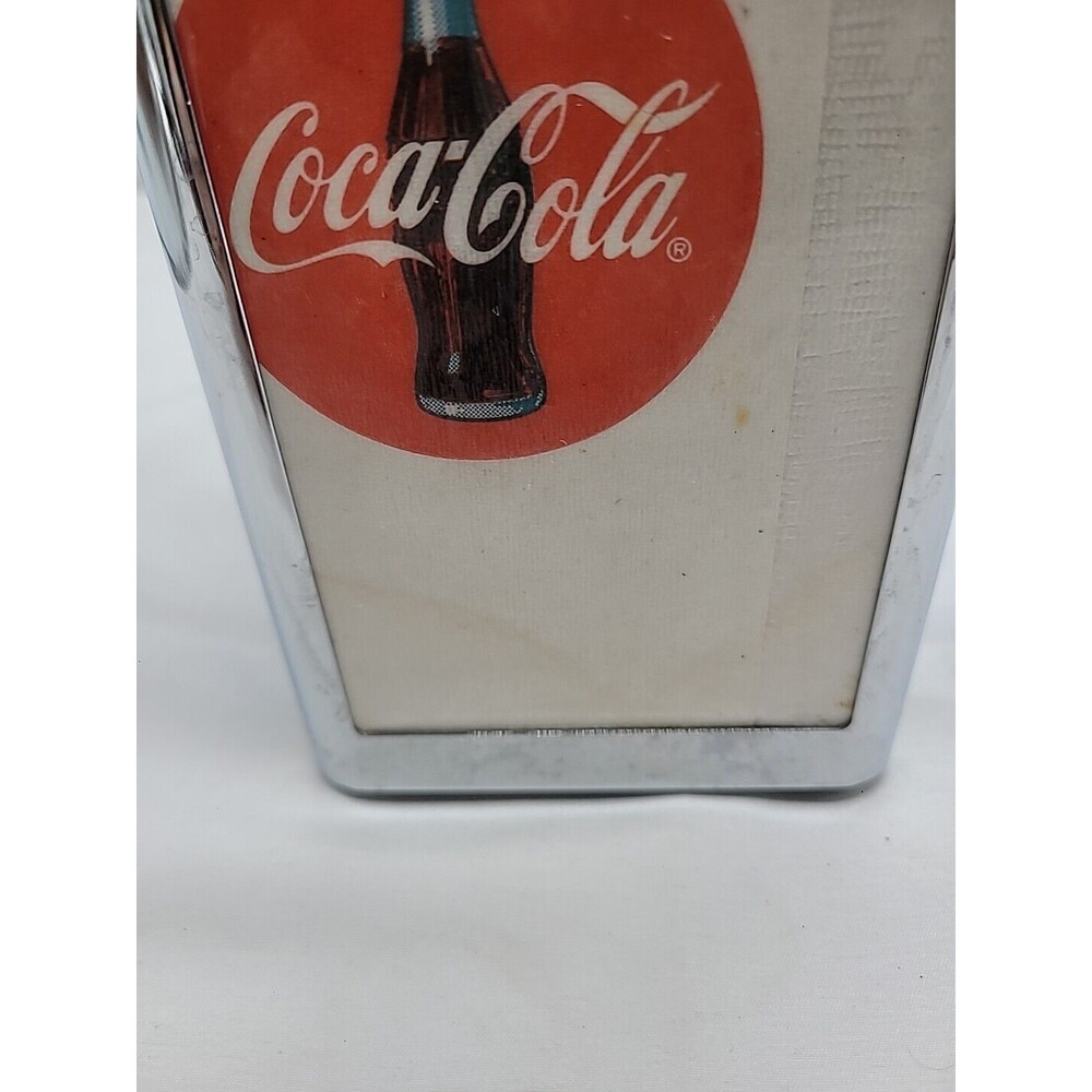 Vintage Coca Cola "Always Cool" 1994 napkin dispenser Polar Bear New But Read - Picture 9 of 16